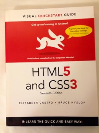 html5 and css3 original edition elizabeth castro 0321719611, 978-0321719614