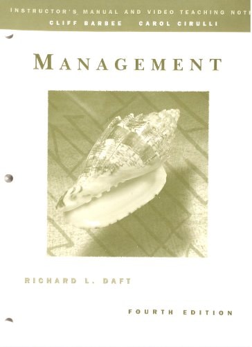 management 4th tchr edition daft, richard l 0030179947, 9780030179945