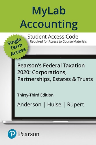 pearsons federal taxation comprehensive 2020 edition rupert, timothy j., anderson, kenneth e. 0135197368,