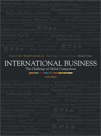international business the challenge of global competition 9th edition ball, donald a. 0072537973,