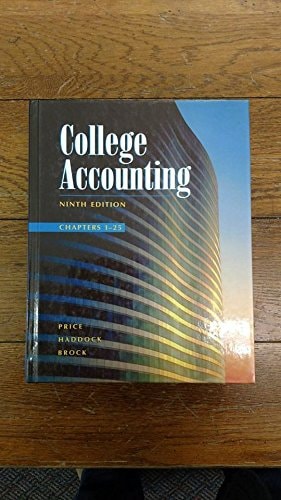 college accounting chapters 1 25 9th edition price, john ellis 0028046137, 9780028046136
