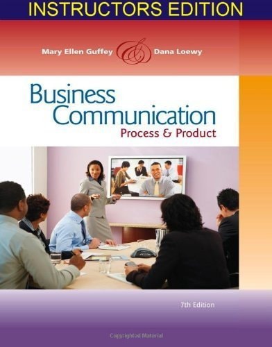 business communication process and product  mary ellen guffey, dana loewy 0538473118, 9780538473118