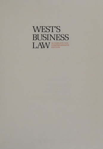 wests business law alternate ucc comprehensive edition clarkson, kenneth w. 0829903666, 9780829903669