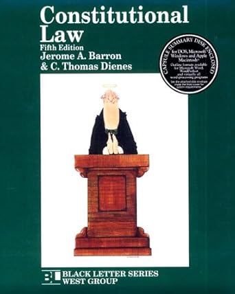 constitutional law 1st edition jerome a barron 0314226664, 978-0314226662