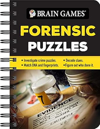 brain games to go forensic puzzles investigate crime puzzles match dna and fingerprints decode clues figure