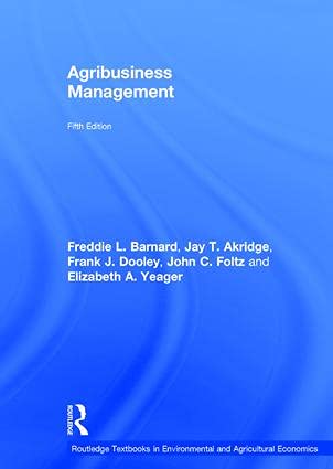 agribusiness management 1st edition freddie l barnard ,elizabeth a yeager ,john foltz 1138891924,