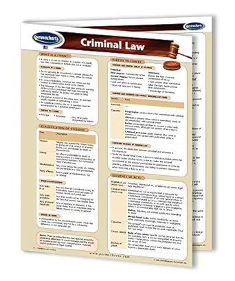 criminal law guide usa legal quick reference guide by permacharts 1st edition  b017ush45s
