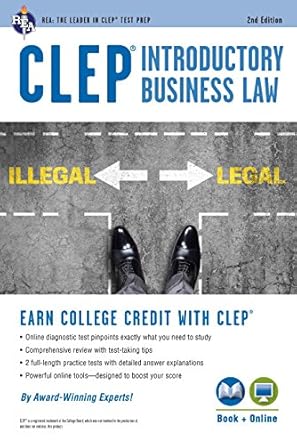clep introductory business law book + online 2nd ed 1st edition lisa m fairfax ,paul schiff berman