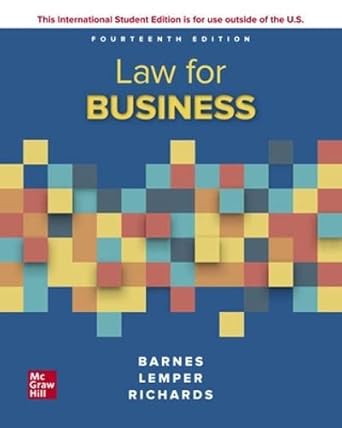 law for business 1st edition a james barnes ,eric richards ,tim lemper 1260570967, 978-1260570960