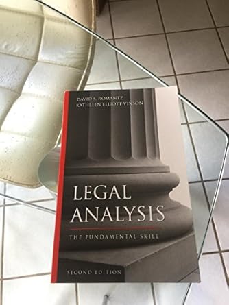 legal analysis the fundamental skill 2nd edition david romantz ,kathleen elliott vinson 1594602794,