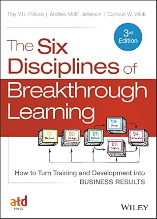the six disciplines of breakthrough learning how to turn training and development into business results 1st