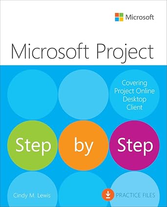 microsoft project step by step 1st edition cindy m lewis b09kndkf37, 978-0137565054
