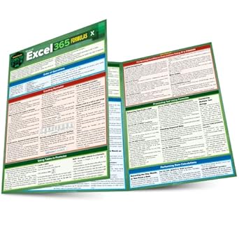 microsoft excel 365 formulas quickstudy laminated reference guide 1st edition curtis frye 1423246667,