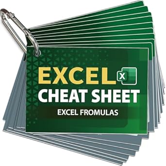 Excel Formulas Cards Laminated Excel Cheat Sheet With Shortcuts And ...