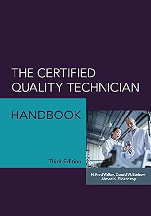 the certified quality technician handbook 1st edition h fred walker ,donald w benbow ,ahmad k elshennawy