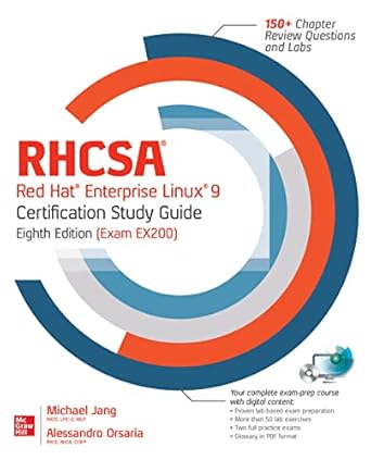 rhcsa red hat enterprise linux 9 certification study guide 8th edition michael jang ,alessandro orsaria