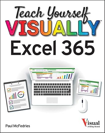 teach yourself visually excel 365 1st edition paul mcfedries b0bbptfhyd, 978-1119933625