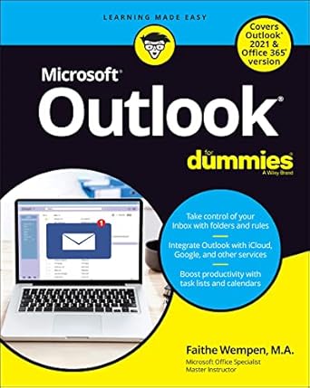 outlook for dummies 1st edition faithe wempen b09npch41c, 978-1119829119