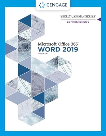 shelly cashman series microsoft office 365 and word 2019 comprehensive 1st edition misty vermaat 035702642x,