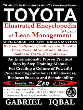 toyota illustrated encyclopedia of lean management an internationally proven practical step by step training