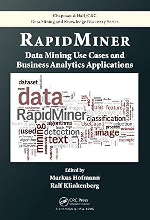 rapidminer data mining use cases and business analytics applications 1st edition markus hofmann ,ralf