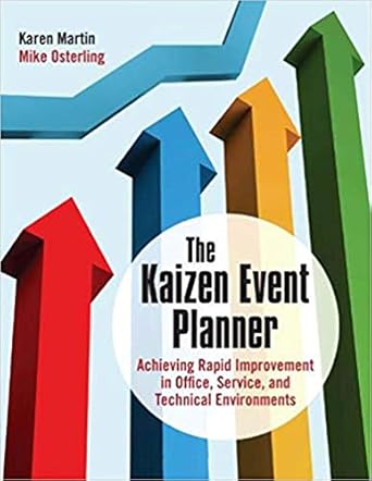 the kaizen event planner achieving rapid improvement in office service and technical environments hardcover