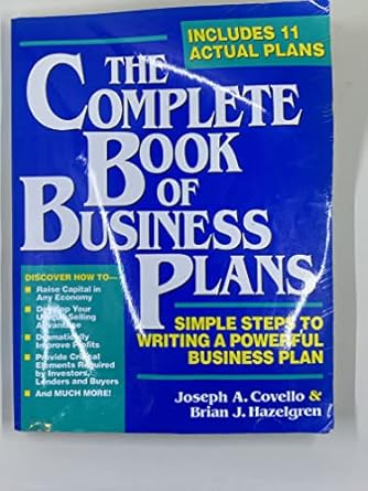 the complete book of business plans simple steps to writing a powerful business plan 1st edition joseph a