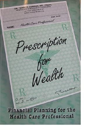 prescription for wealth financial planning for h 1st edition  0968140505, 978-0968140505