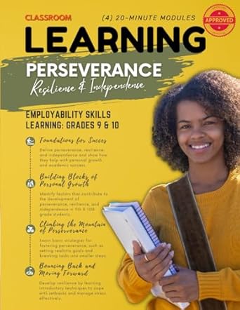 perseverance resilience and independence grades 9th 10th ages 12 13 20 minute lessons 1st edition kalena