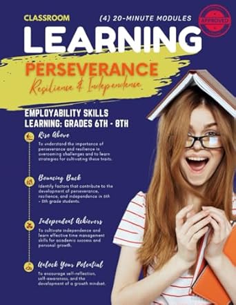 perseverance resilience and independence grades 6th 8th 20 minute lessons 1st edition kalena james