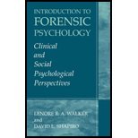 introduction to forensic psychology by walker lenore ea shapiro david hardcover 1st edition walker b008cm72ig