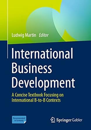 international business development a concise textbook focusing on international b to b contexts 1st edition