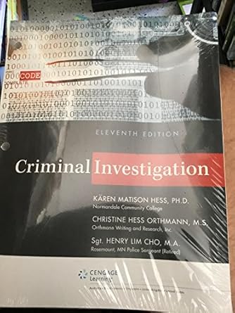 criminal investigation loose leaf version 1st edition karen m hess ,christine hess orthmann ,henry lim cho