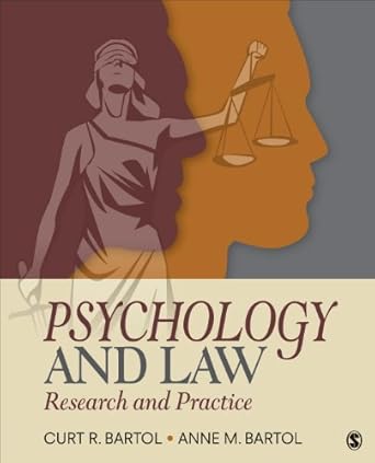 psychology and law research and practice 1st edition curtis r bartol ,anne m bartol 1452258910, 978-1452258911