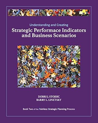 understanding and creating strategic performance indicators and business scenarios 1st edition barry linetsky