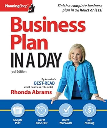 business plan in a day 1st edition rhonda abrams b001h9q4xu