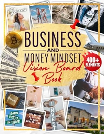 business and money mindset vision board clip art book manifest wealth abundance achieve financial success