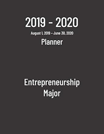 2019 2020 planner entrepreneurship major monthly weekly organizer and diary for students 1st edition waypoint