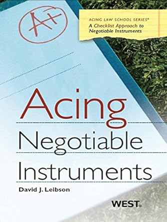 Leibsons Acing Negotiable Instruments