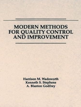 modern methods for quality control and improvement 1st edition harrison m wadsworth ,kenneth s stephens ,a
