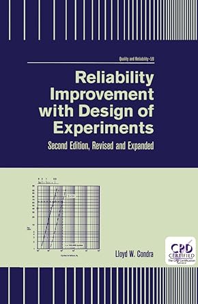 reliability improvement with design of experiment 2nd edition lloyd condra b001ki5p6a, 978-0824705275