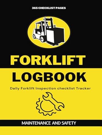 forklift logbook 365 pages daily forklift inspection checklist tracker maintenance and safety durable
