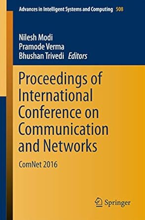 proceedings of international conference on communication and networks comnet 2016 1st edition nilesh modi
