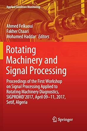 rotating machinery and signal processing proceedings of the first workshop on signal processing applied to