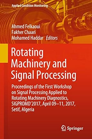 rotating machinery and signal processing proceedings of the first workshop on signal processing applied to