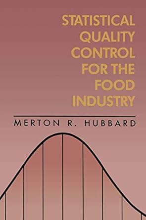 statistical quality control for the food industry 1st edition merton r hubbard hubbard 0442001177,