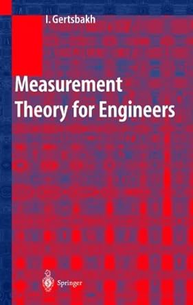 measurement theory for engineers 1st edition ilya gertsbakh b001k6prh4, 978-3662085837