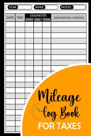 mini mileage log book small mileage tracker for car for self employed 4x6 inches pocket size 120 pages 1st