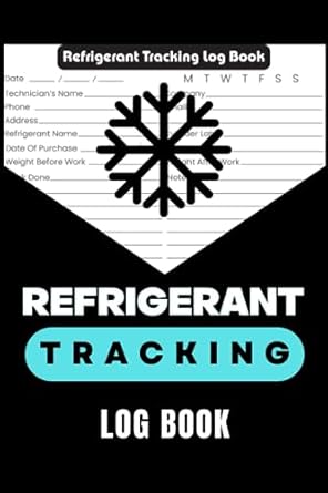 refrigerant tracking log book hvac technician refrigerant logbook refrigerant tracker book for hvac