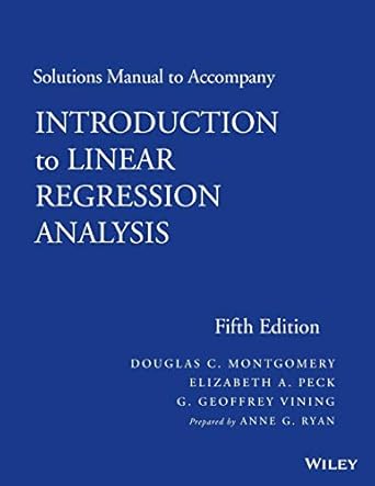 solutions manual to accompany introduction to linear regression analysis 5th edition douglas c montgomery